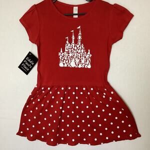 Disney Castle Disney Character Red Polka Dot Dress Size 3 - Rabbit Skins Brand